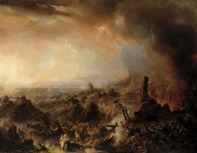 Der Brand von Moskau 1812 von Jean Charles Langlois